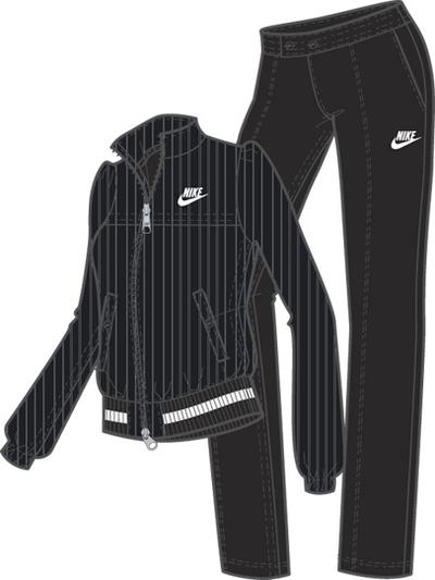 Nike Girls Woven Warm-Up Tracksuit- Pink/White/Black