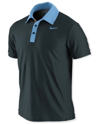 Nike mens Federer Polo French Open - charcoal