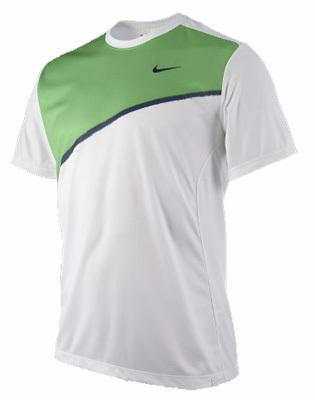 Nike Mens Dri-Fit Short Sleeve Practice Crew 09- White/Green