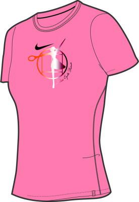 Nike Womens Polyester Graphic Tee- Vivid Peach