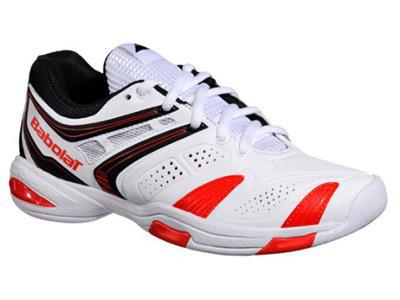 Babolat Boys V-Pro 2 Junior Indoor Tennis Shoes - White/Red - main image