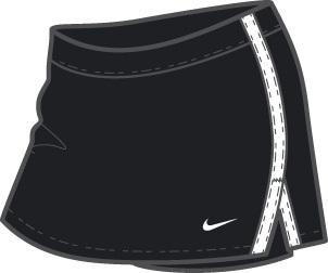 Nike Girls Club Skirt SF09- Black/White