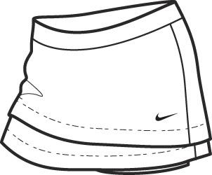 Nike Girls Power Skirt SF09- White
