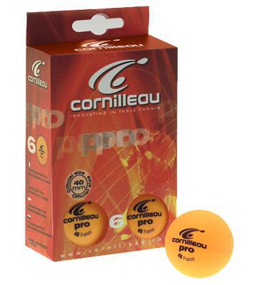 Cornilleau Pro Balls- Box of 6 Table Tennis Balls (Orange)