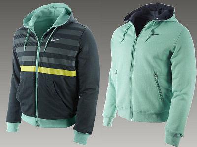 Nike Mens Nadal LS Reversible Cover-Up - green/charcoal