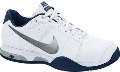 Nike Mens Court Ballistec 1.1 Tennis Shoes- White/Navy