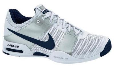 Nike Mens Court Ballistec 1.3 Tennis Shoes- White/Navy