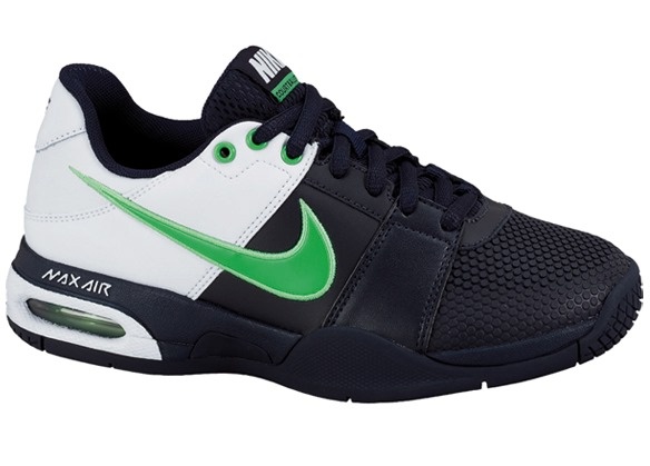 Nike Kids Air Max Court Ballistec 1.2 Tennis Shoes- Navy/Green Spark