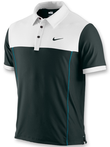 Nike Mens Classic Athlete Short Sleeve Polo SF09- Black/White