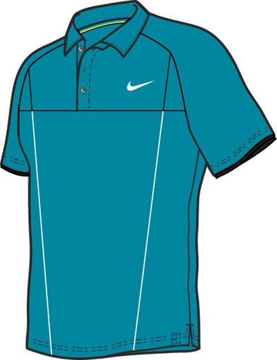 Nike Mens Classic Short Sleeve UV Polo- Glass Blue