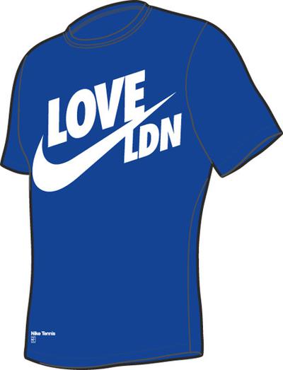 PRE-ORDER Nike Mens 'Love LDN' Wimbledon Tee- Varsity Blue
