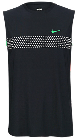 Nike Mens Athlete Sleeveless Top SF09- Navy/Green Spark