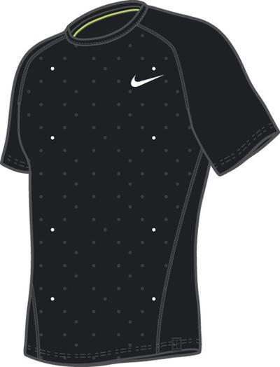 Nike Mens Dri-Fit Practice Crew Top- Black/White