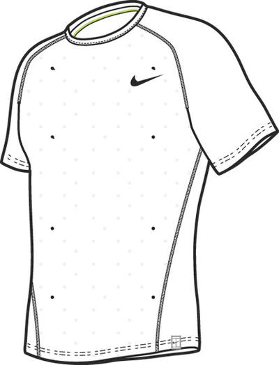 Nike Mens Dri-Fit Practice Crew Top- White/Black