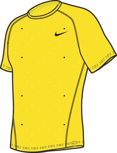Nike Mens Dri-Fit Practice Crew Top- Midwest Gold