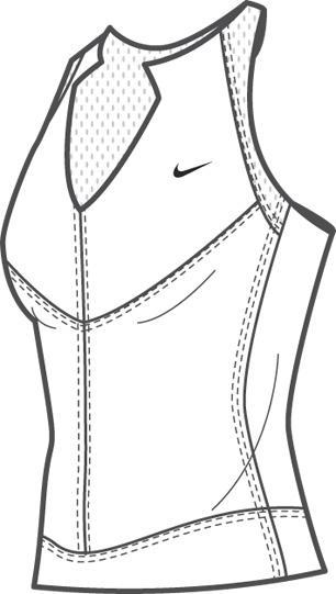 Nike Womens LS Athlete Open Neck Top- Pink