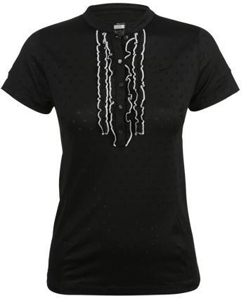 Nike Womens LS Athlete Open Neck Top- Pink