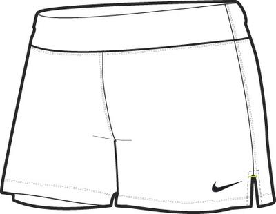 Nike Womens Knit Shorts- White/Black