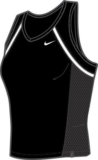 Nike Womens Border Tank SF09- Black/White