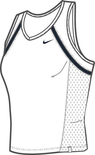 Nike Womens Border Tank SF09- White/Black