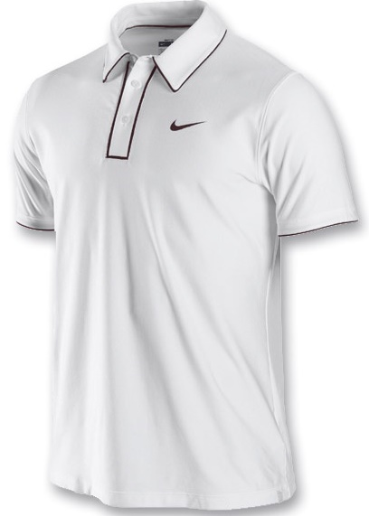Nike Mens Classic Federer Masters Polo 09- White/Mahogany