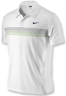 Nike Mens Nadal Bold Masters Polo SF09- White/Green Spark