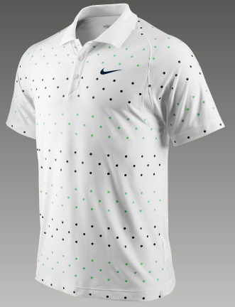 Nike Mens Trend Masters Practice Polo 09- White/Green/Black