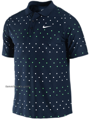 Nike Mens Trend Masters Practice Polo 09- Navy/Black/Green