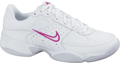 Nike Womens Air City Court IV Indoor Tennis Shoes- White/Magenta