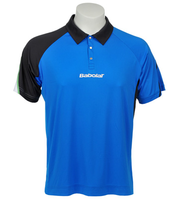 Babolat Mens Performance Polo- Blue/Black