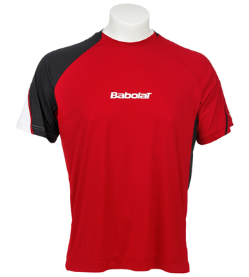 Babolat Mens Performance Tee- Red/Black