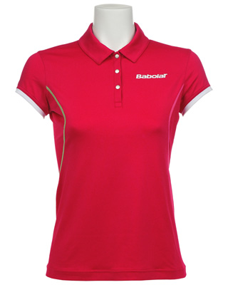 Babolat Girls Performance Polo- Pink/White