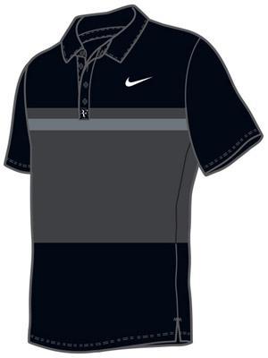 Nike Mens RF Smash Stripe Polo- Black/White