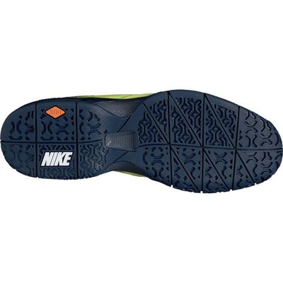 Nike Mens Air Max CourtBallistec 4.3 Tennis Shoes - Lime/Navy