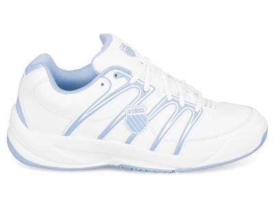 K-Swiss Kids Optim IV Omni Tennis Shoes- White/Soft Blue (Size 3-5.5)