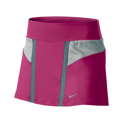 Nike Girls Maria French Open Skirt - Pink Force/Grey - main image