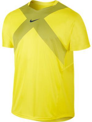 Nike Mens Premier Rafa US Open Crew - Sonic Yellow/Armory Navy - main image