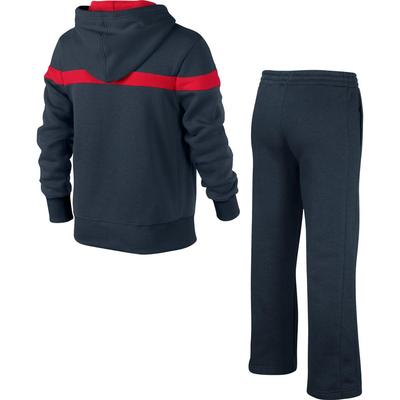 Nike Boys Brushed Fleece Warm Up Tracksuit - Armory Navy/Red/White - main image