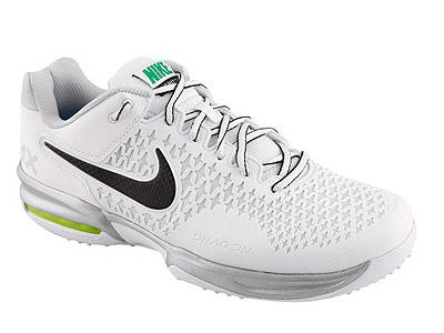 Nike Mens Air Max Cage Grass Court Tennis Shoes - Pure-Platinum/Black - main image
