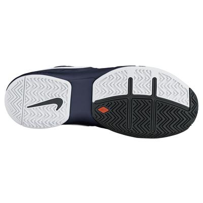 Nike Mens Air Vapor Advantage Tennis Shoes - Midnight Navy/Hot Lava