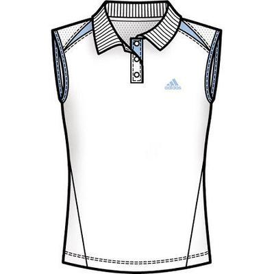 Adidas Girls Response Court Capsleeve White/Blue (rrp �20)