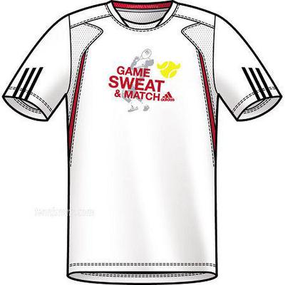 Adidas Boys Tee White/Red