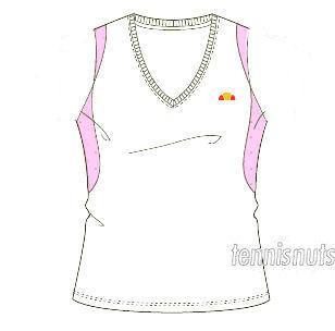 Ellesse Girls Casoli Tank White/Pink