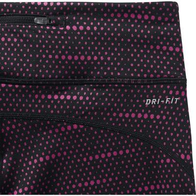 Nike Womens Dri-FIT Epic Run Printed Tights - Black/Hot Pink - main image