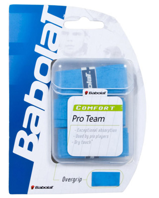 Babolat Pro Team Overgrip (3 Pack) - Blue Drive