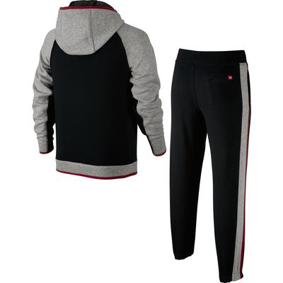 Nike Boys Brushed Fleece Tracksuit - Black/Grey - main image