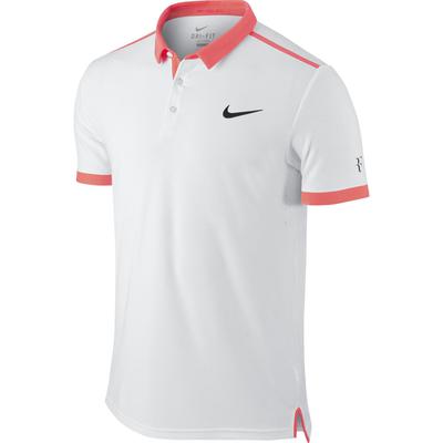 Nike Mens Advantage Premier RF Polo - White/Hot Lava - main image