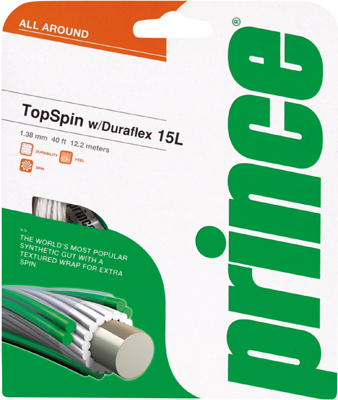 Prince Top Spin With Duraflex 15L (1.38mm) White - sets and reels