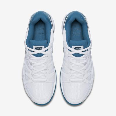 Nike Mens Air Vapor Advantage Carpet Tennis Shoes - White/Blue