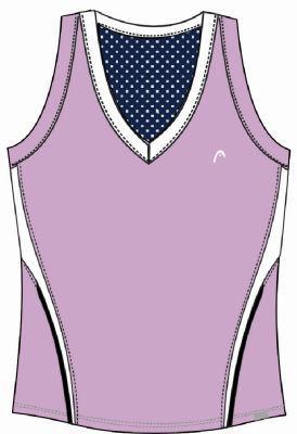 Head Ladies Tank Top 09- Lilac/White